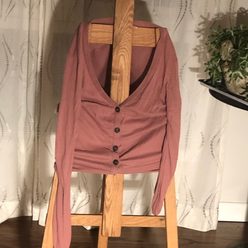 Pink button down sweater - Picture 2 of 5